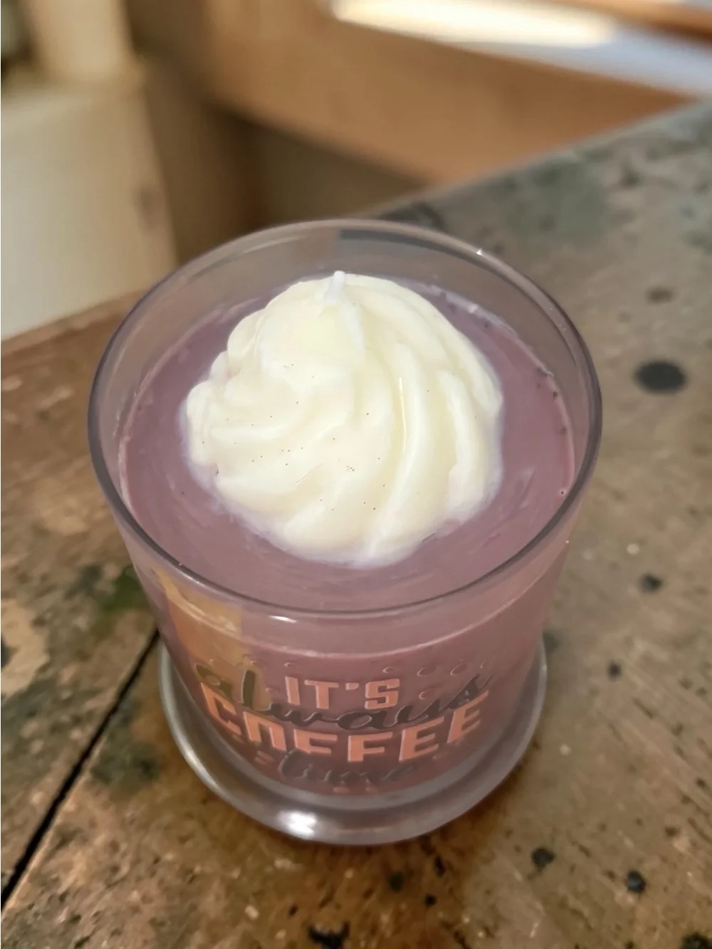 It's Always Coffee Time' homemade Decorative Candle - Scented Home Accent